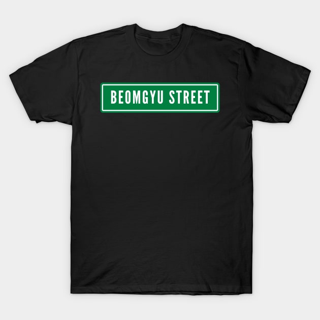 Beomgyu Street Sign TXT T-Shirt by wennstore